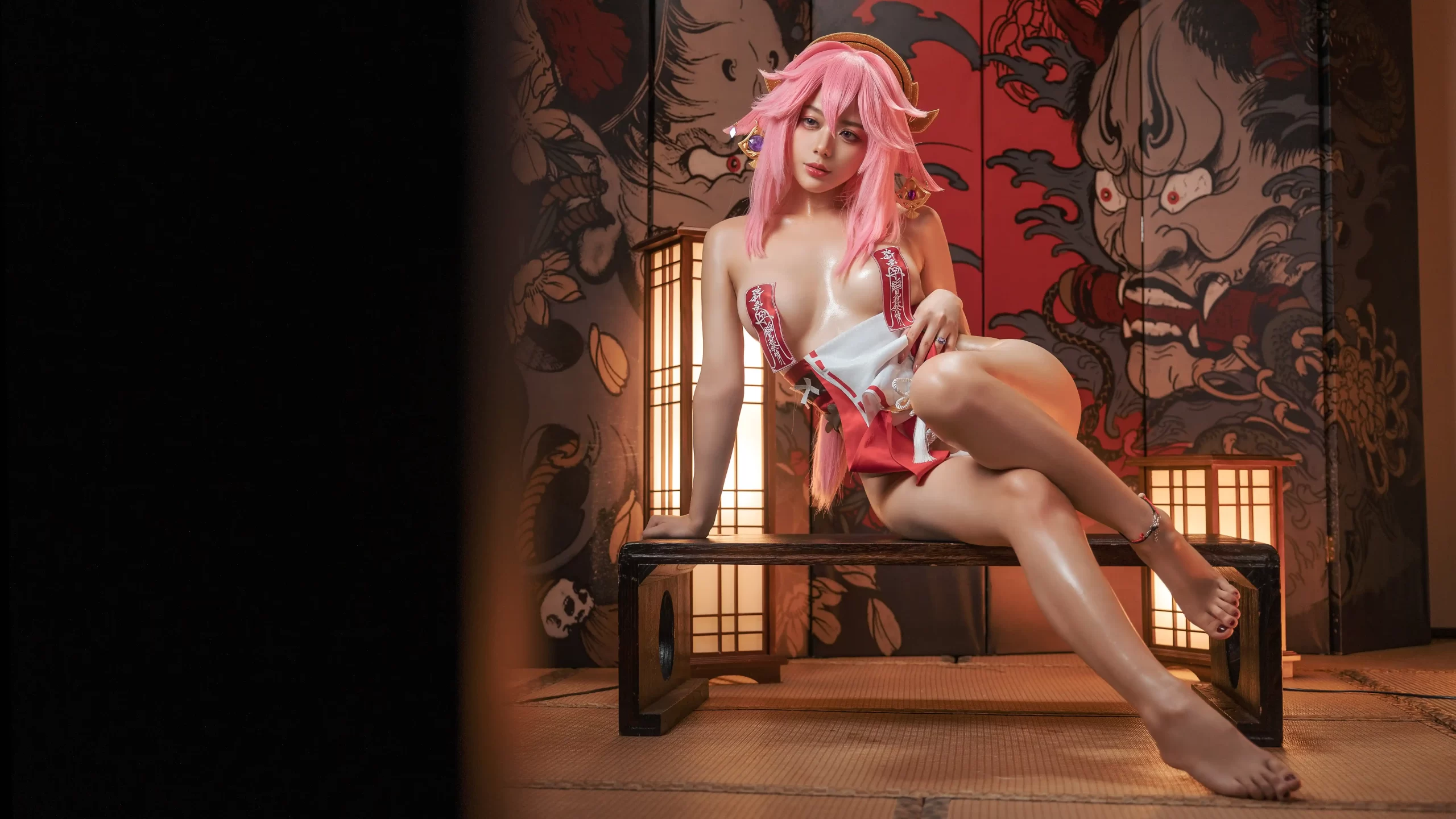 九言 Jiu Yan cosplay Yae Miko Genshin Impact 41 scaled