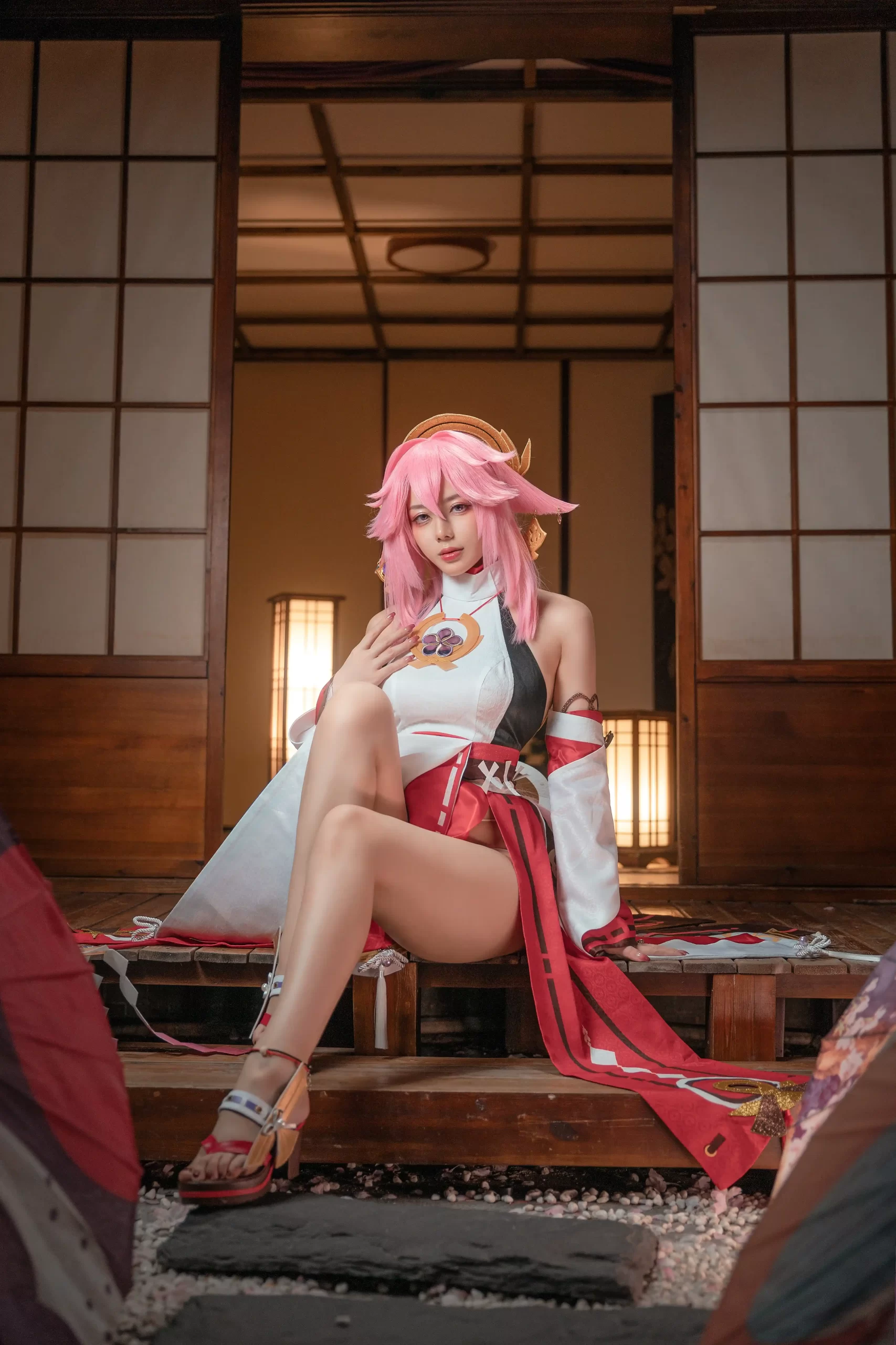 九言 Jiu Yan cosplay Yae Miko Genshin Impact 7 scaled