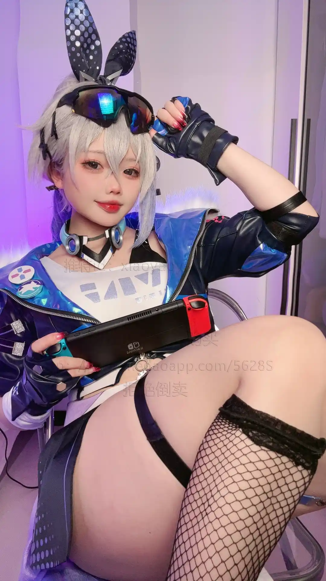小瑶幺幺 xiaoyaoyaoyao12 cosplay Silver Wolf – HonkaiStar Rail 38
