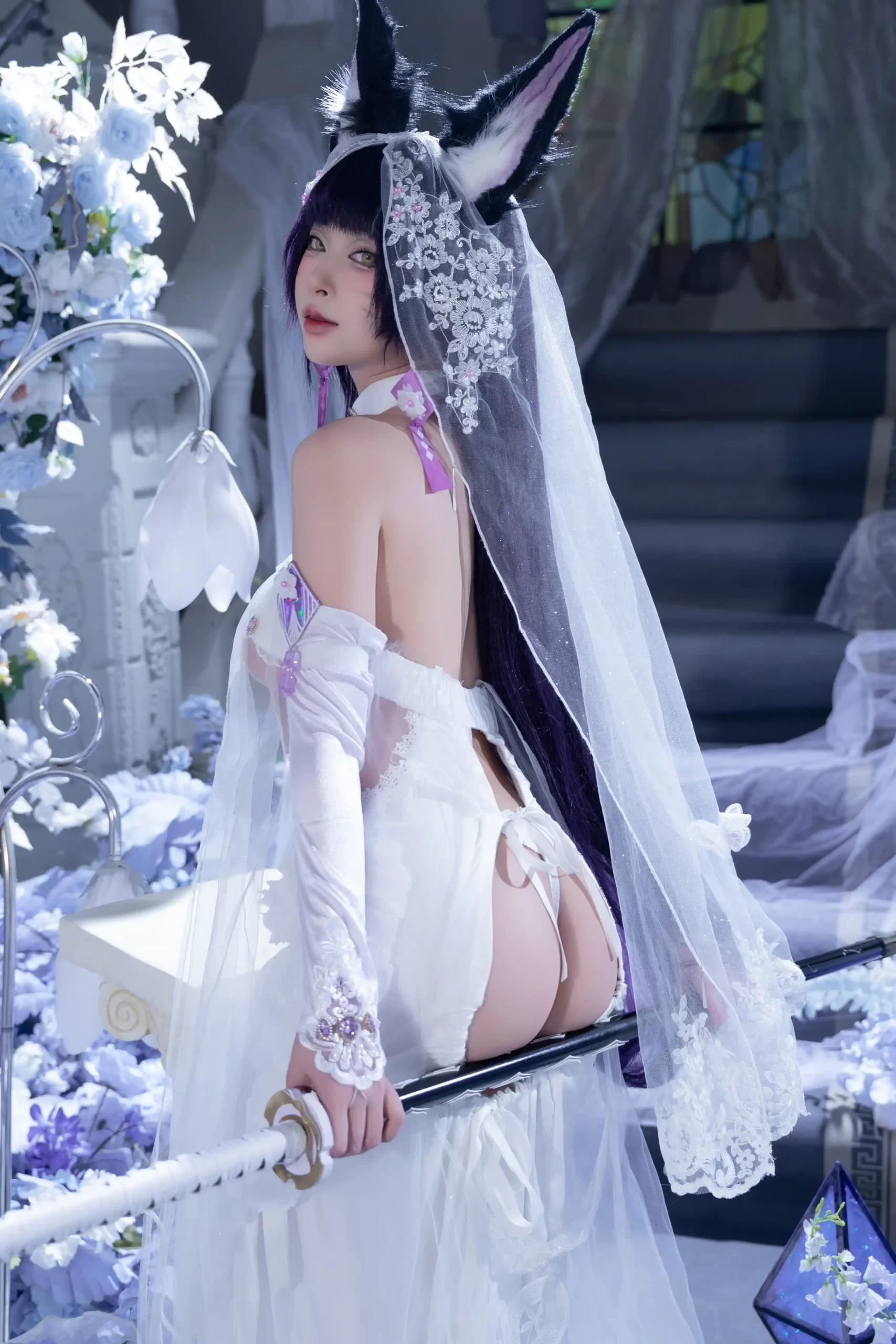 清水由乃 Qsyn0101 cosplay Musashi Wisteria Azur Lane 15 scaled