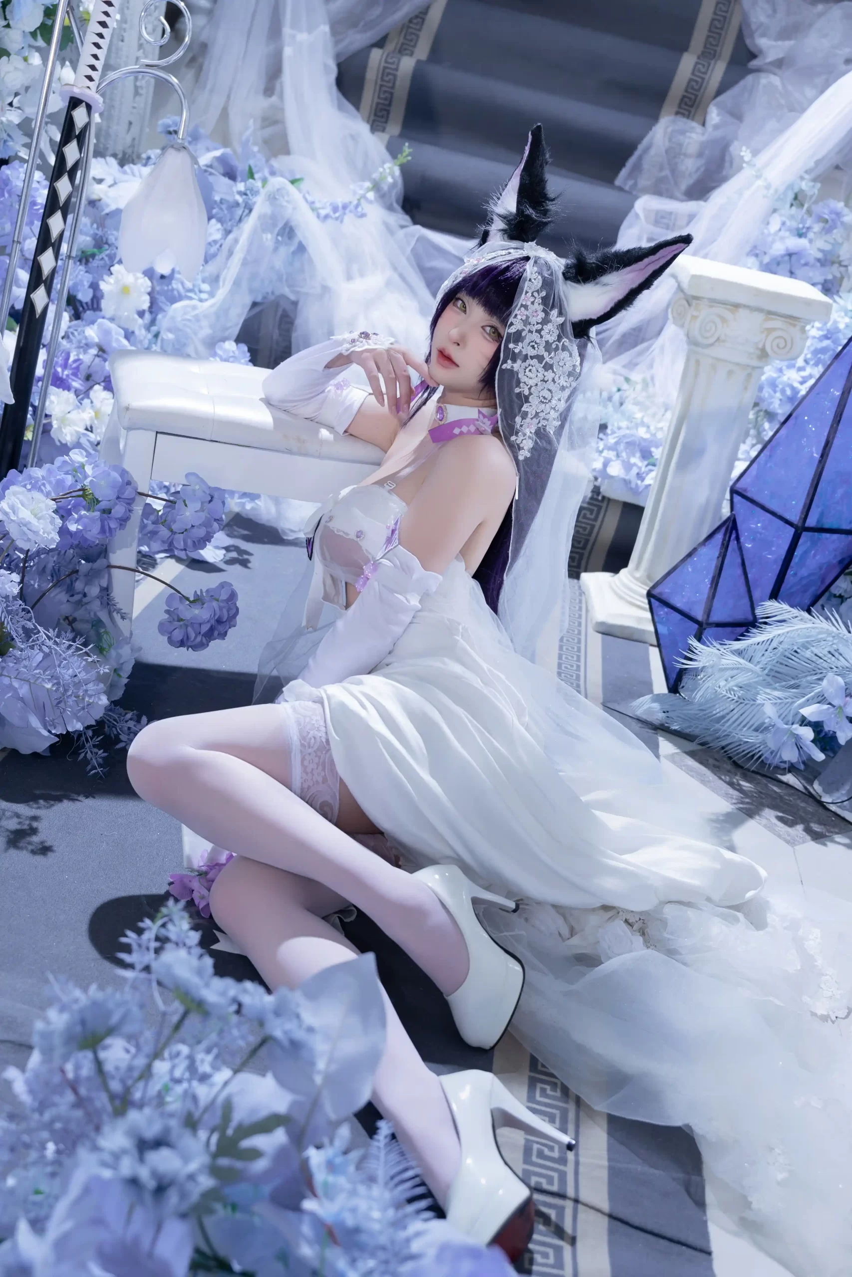 清水由乃 Qsyn0101 cosplay Musashi Wisteria Azur Lane 27 scaled