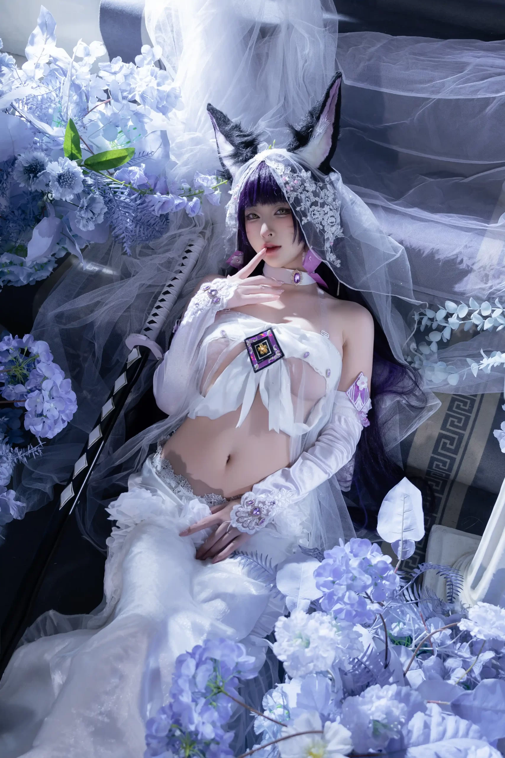 清水由乃 Qsyn0101 cosplay Musashi Wisteria Azur Lane 36 scaled