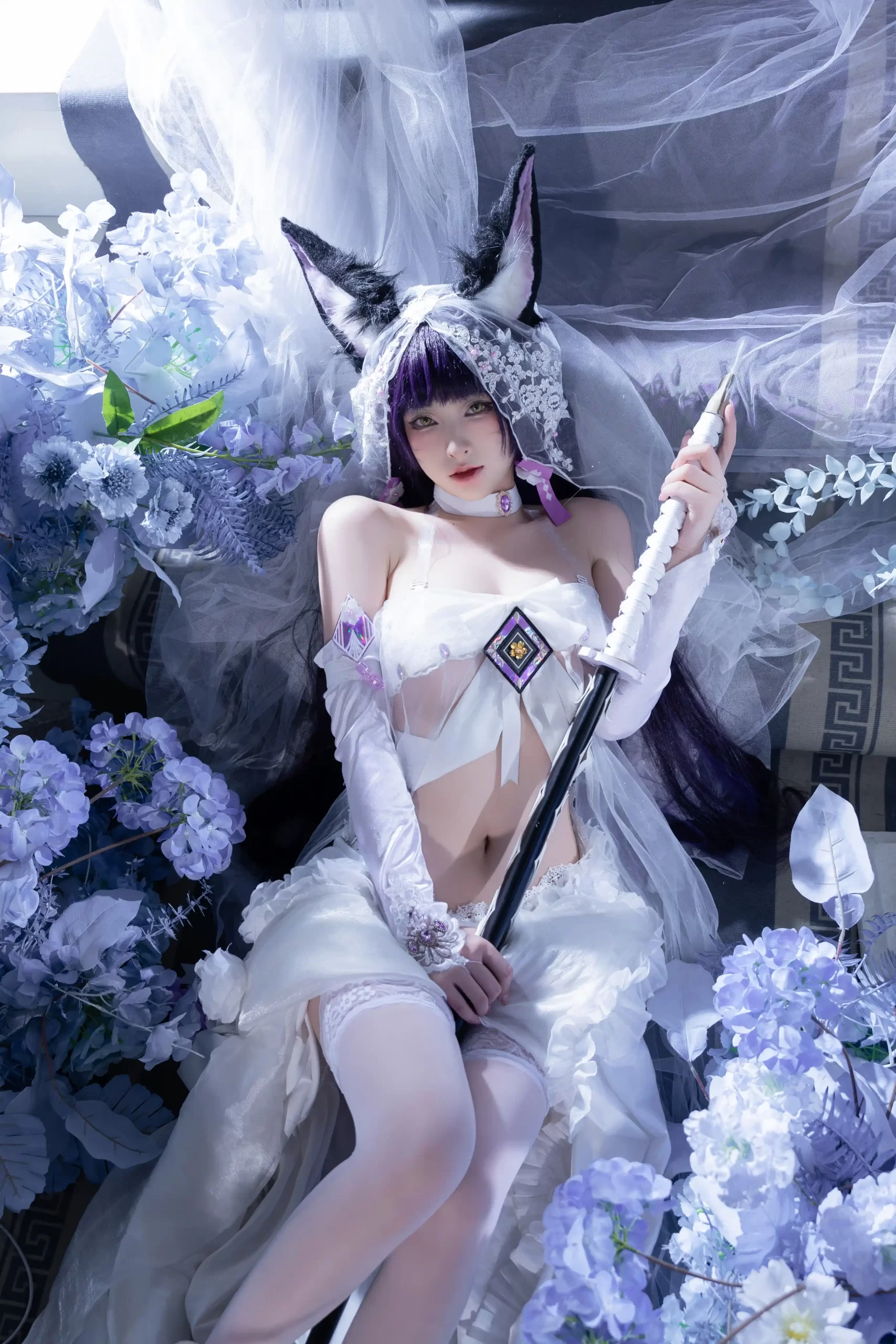 清水由乃 Qsyn0101 cosplay Musashi Wisteria Azur Lane 41 scaled
