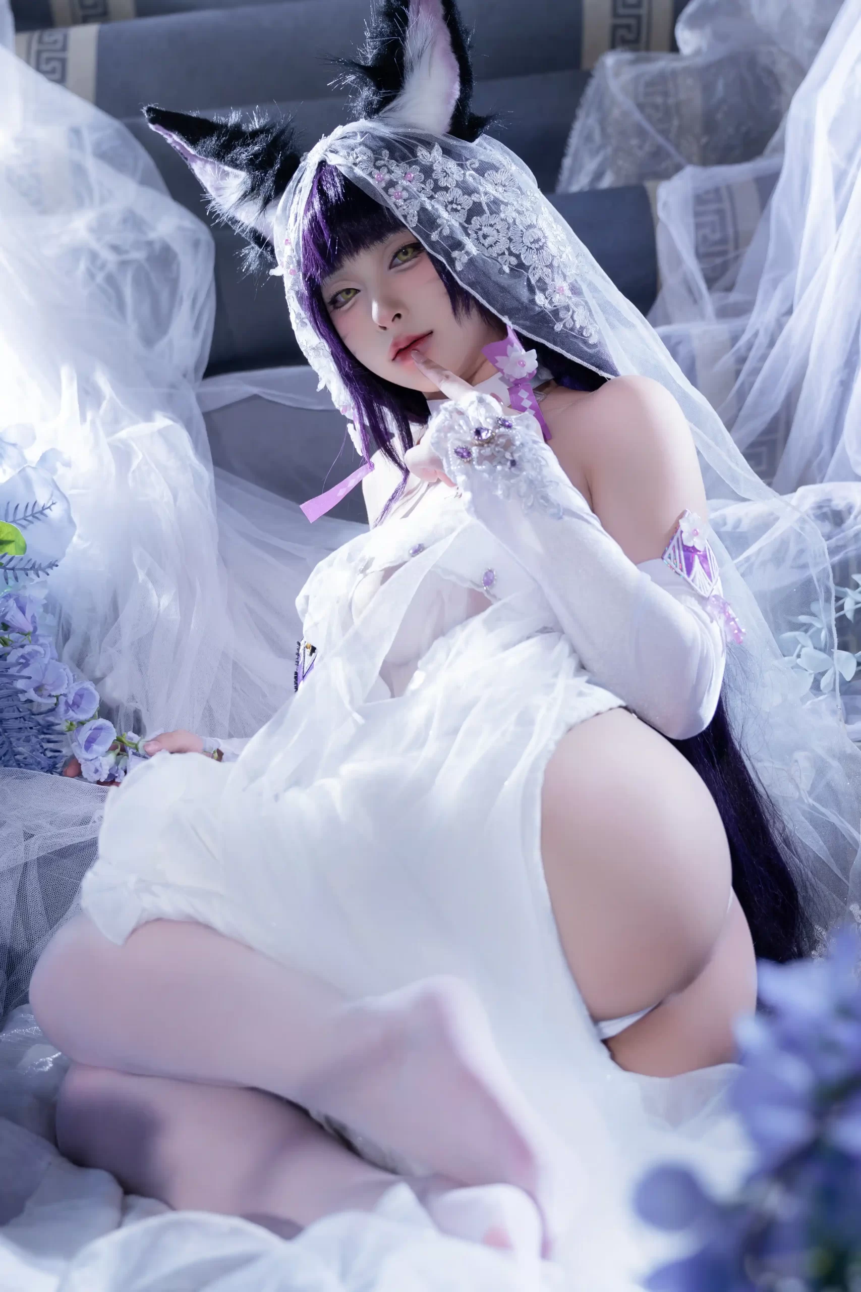 清水由乃 Qsyn0101 cosplay Musashi Wisteria Azur Lane 48 scaled
