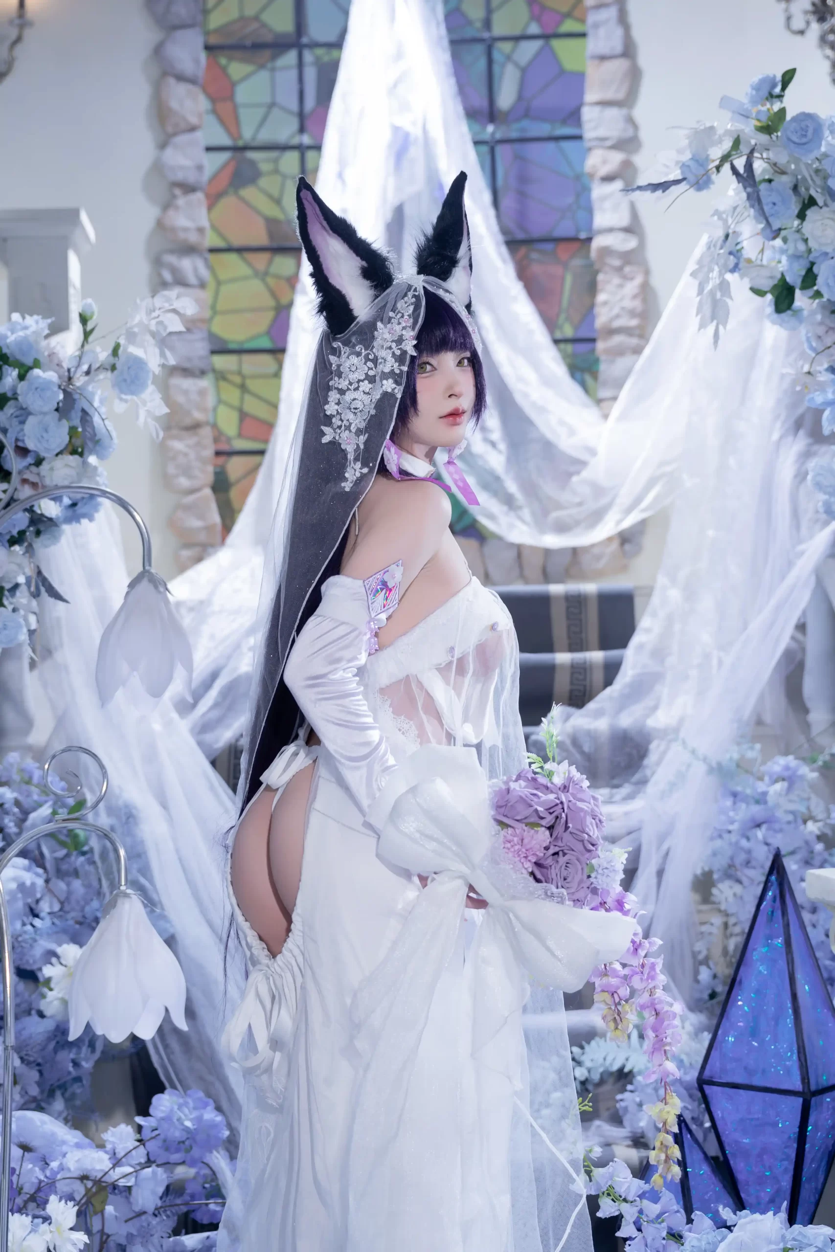 清水由乃 Qsyn0101 cosplay Musashi Wisteria Azur Lane 8 scaled