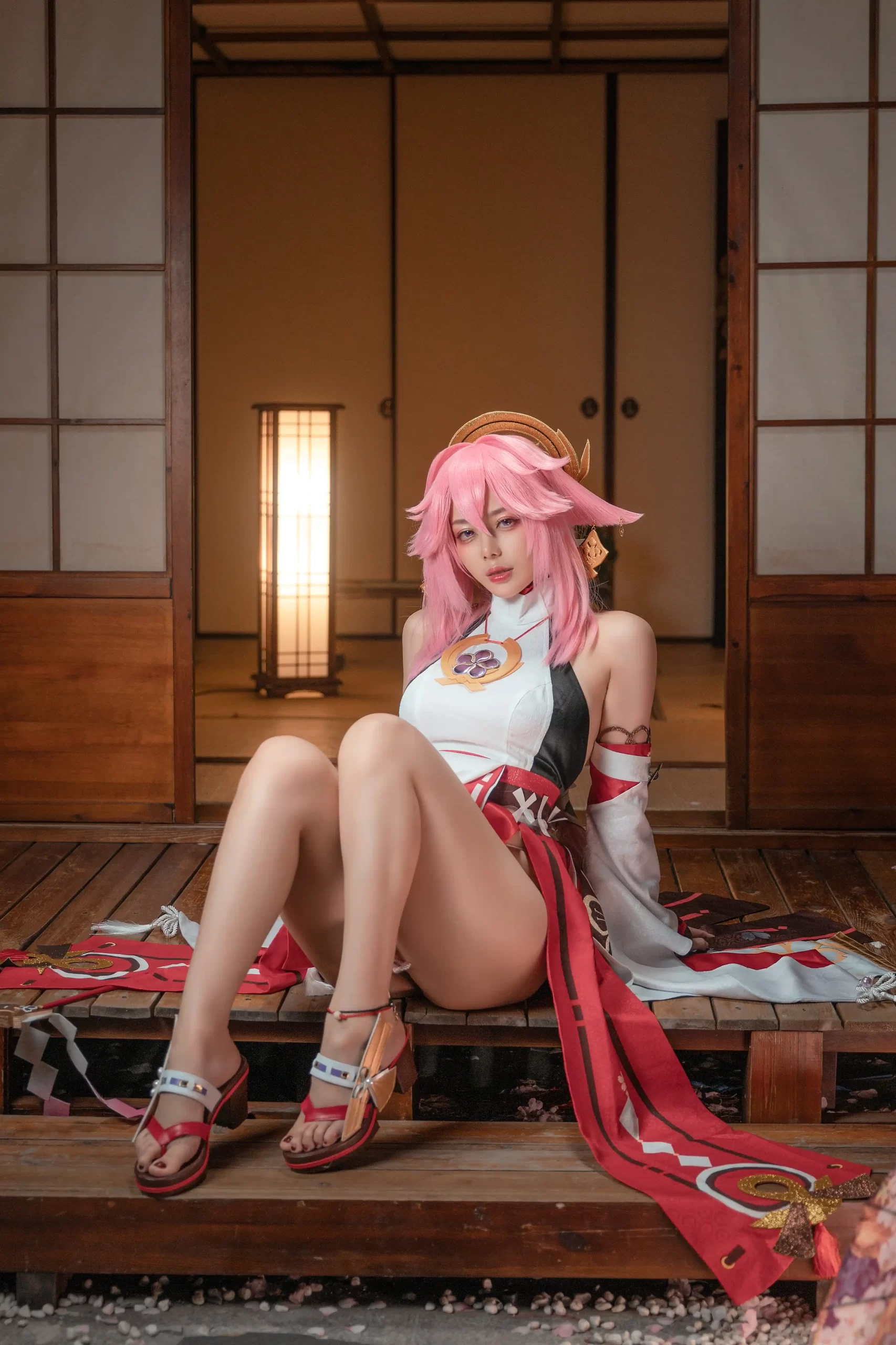 九言 Jiu Yan cosplay Yae Miko Genshin Impact 8 scaled