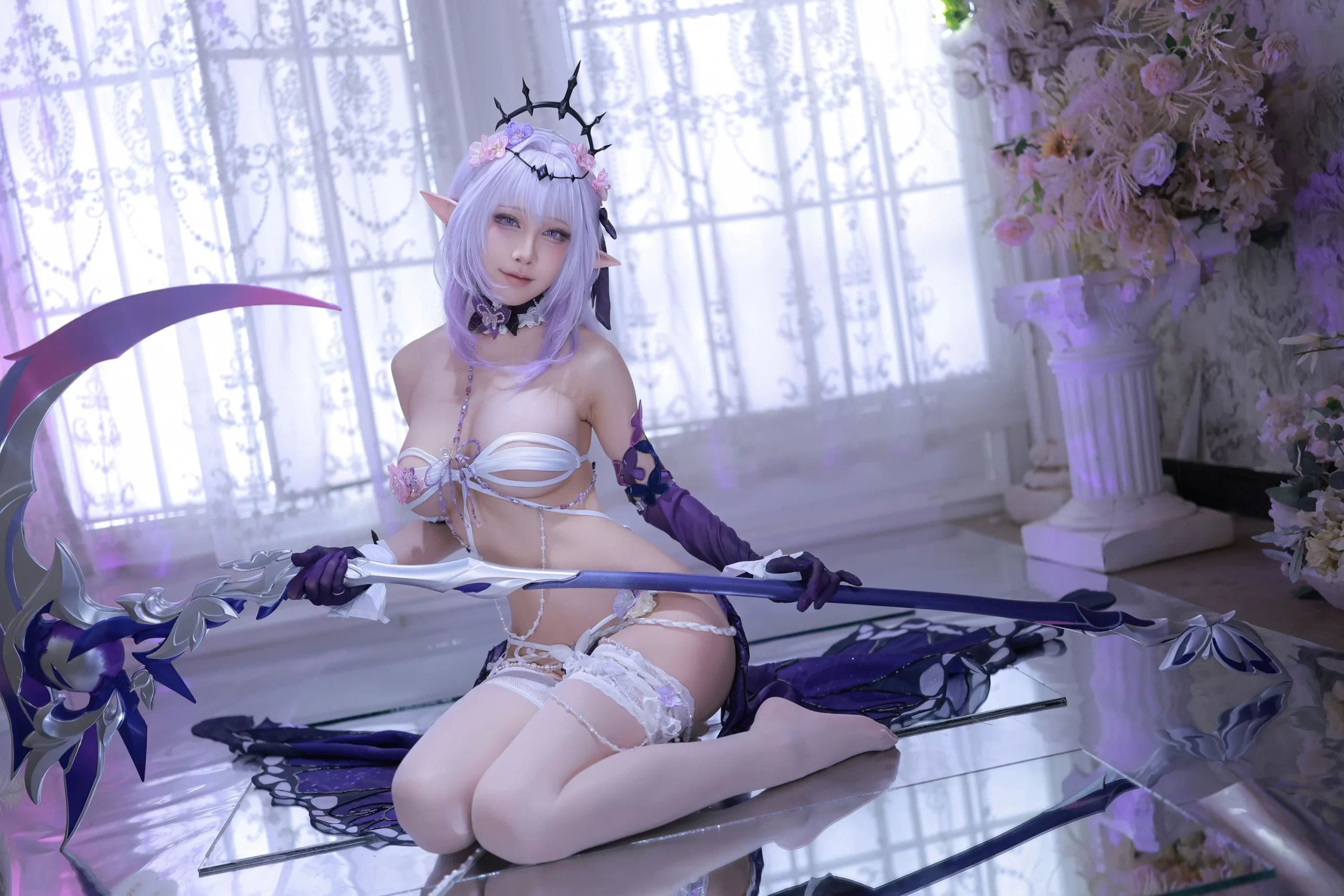 水淼Aqua cosplay Castorice HonkaiStar Rail 7 scaled