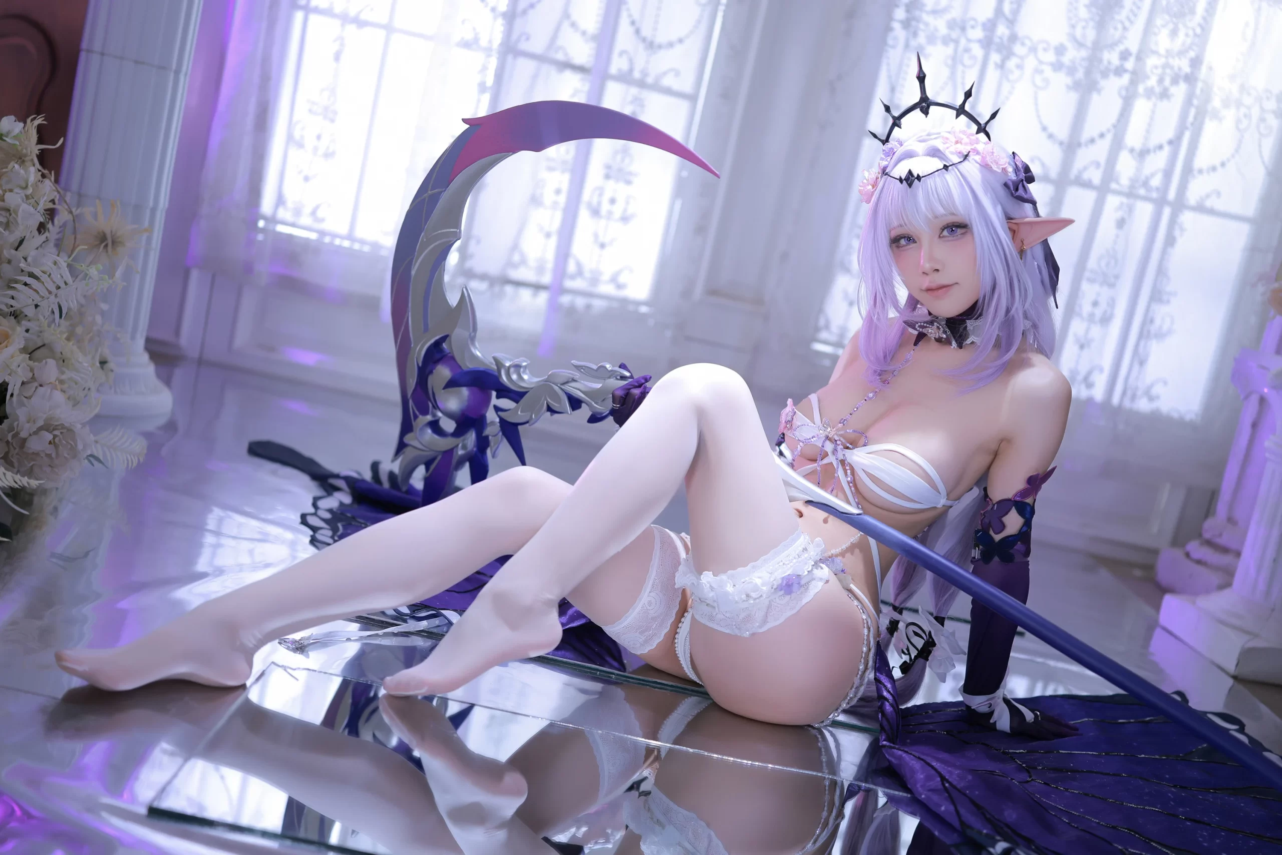 水淼Aqua cosplay Castorice HonkaiStar Rail 9 scaled