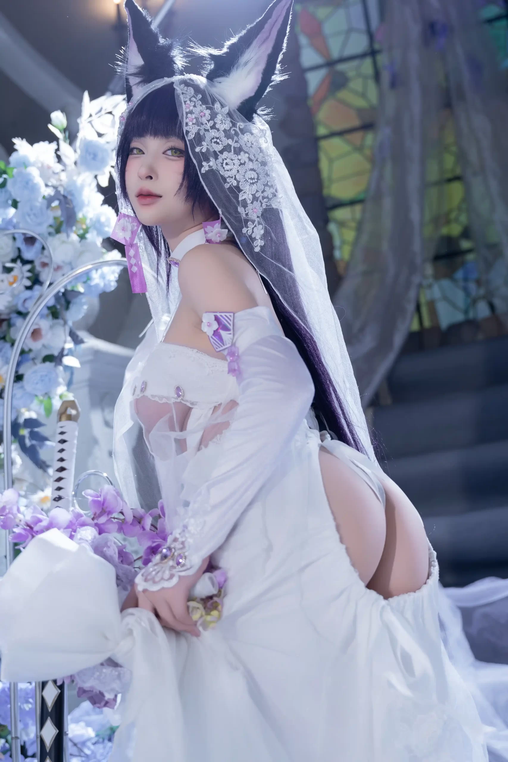 清水由乃 Qsyn0101 cosplay Musashi Wisteria Azur Lane 17 scaled