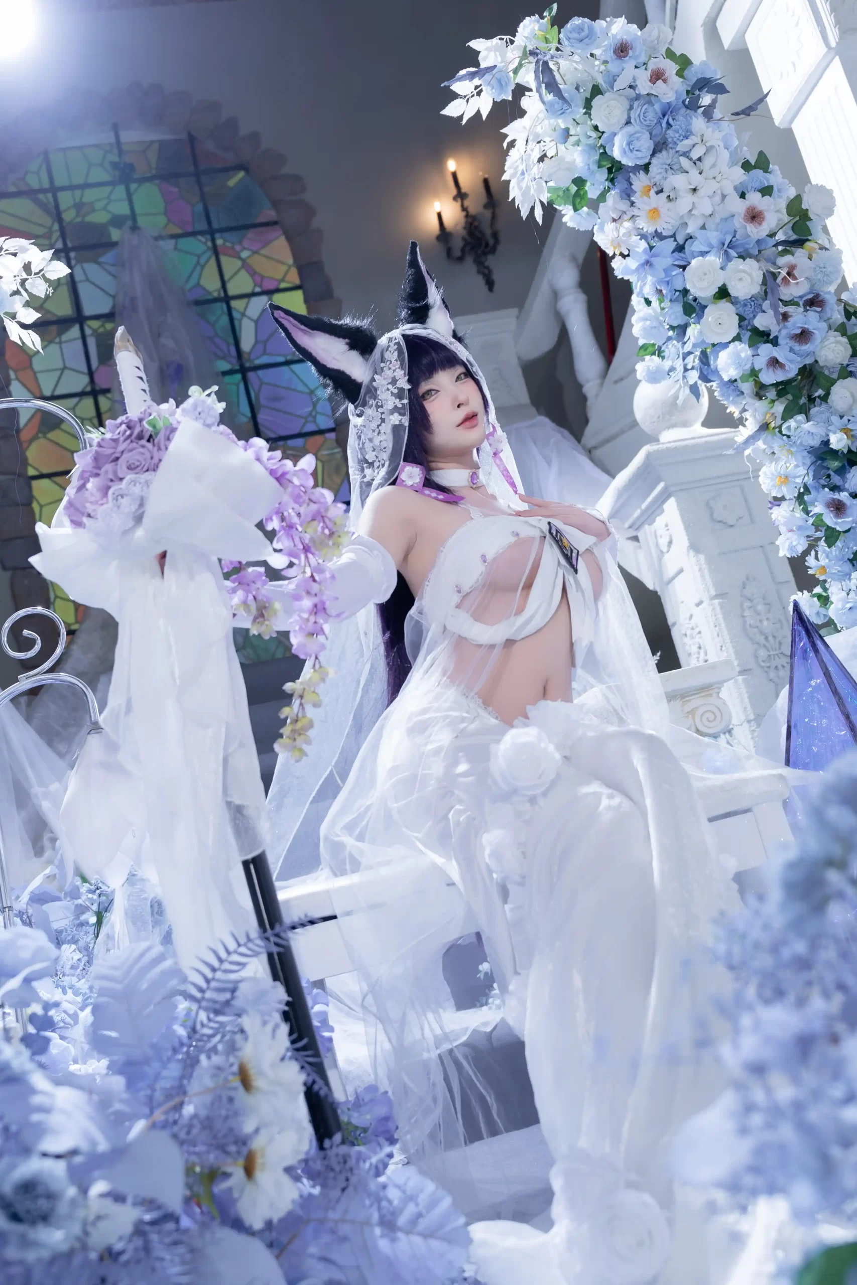 清水由乃 Qsyn0101 cosplay Musashi Wisteria Azur Lane 25 scaled
