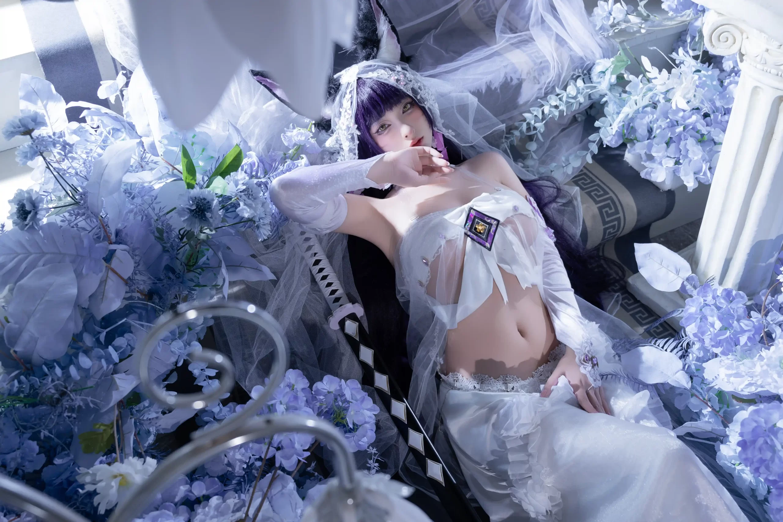 清水由乃 Qsyn0101 cosplay Musashi Wisteria Azur Lane 37 scaled