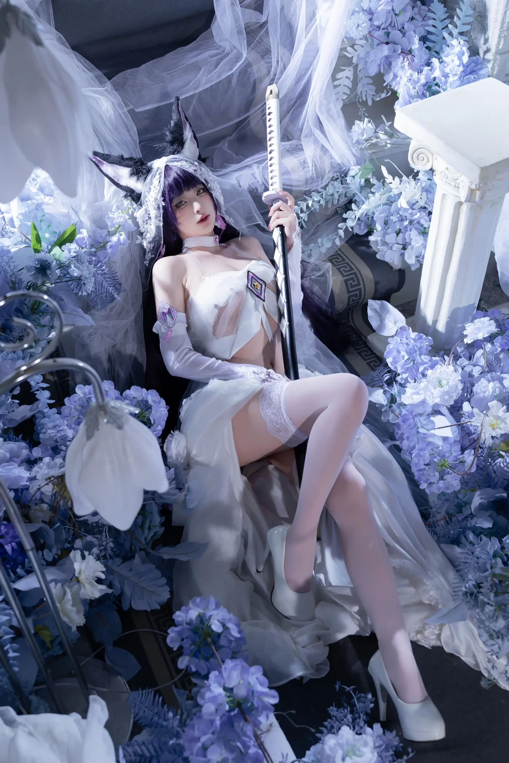 清水由乃 Qsyn0101 cosplay Musashi Wisteria Azur Lane 40 scaled