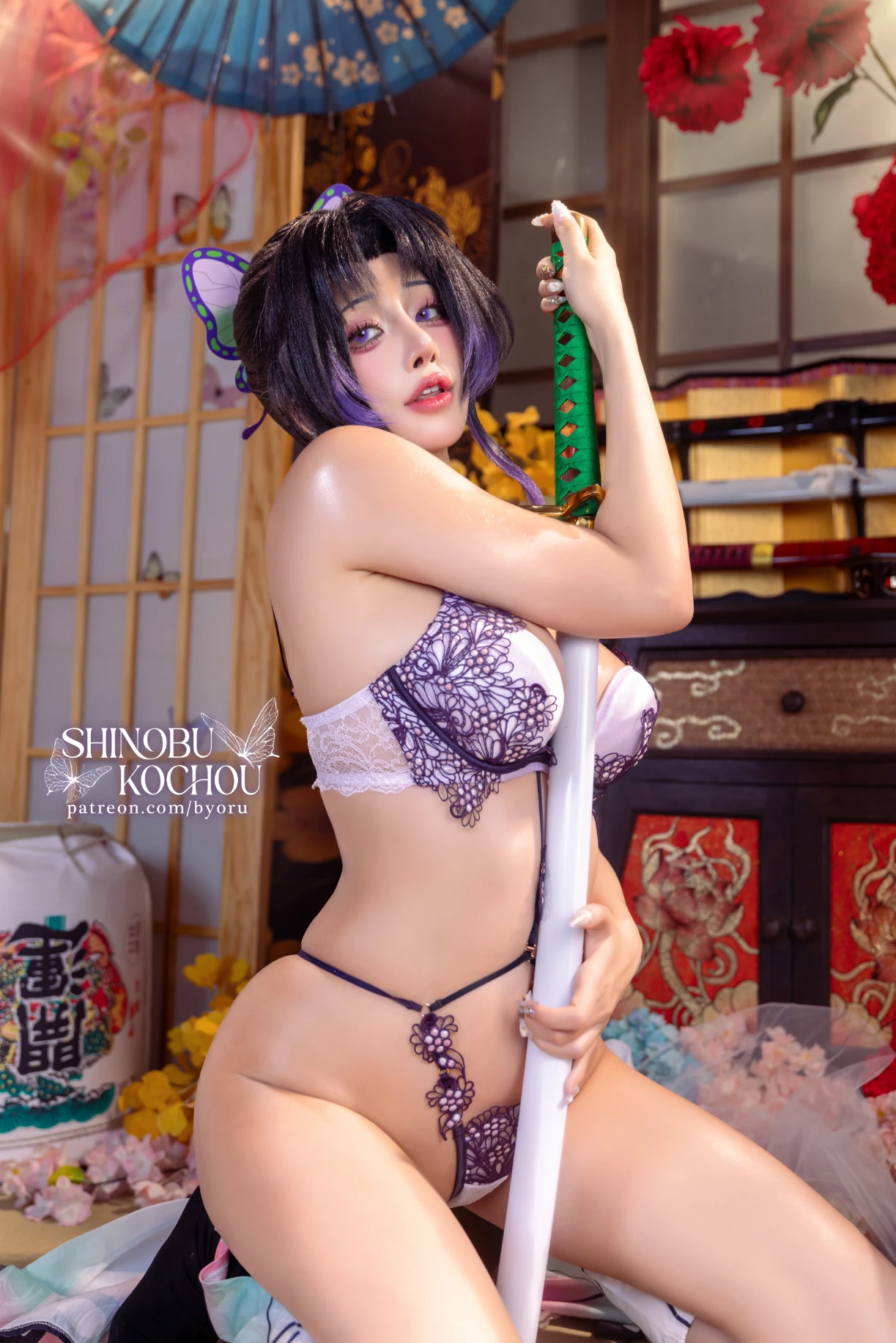 Byoru ビョル cosplay Shinobu Kocho Kimetsu No Yaiba 30