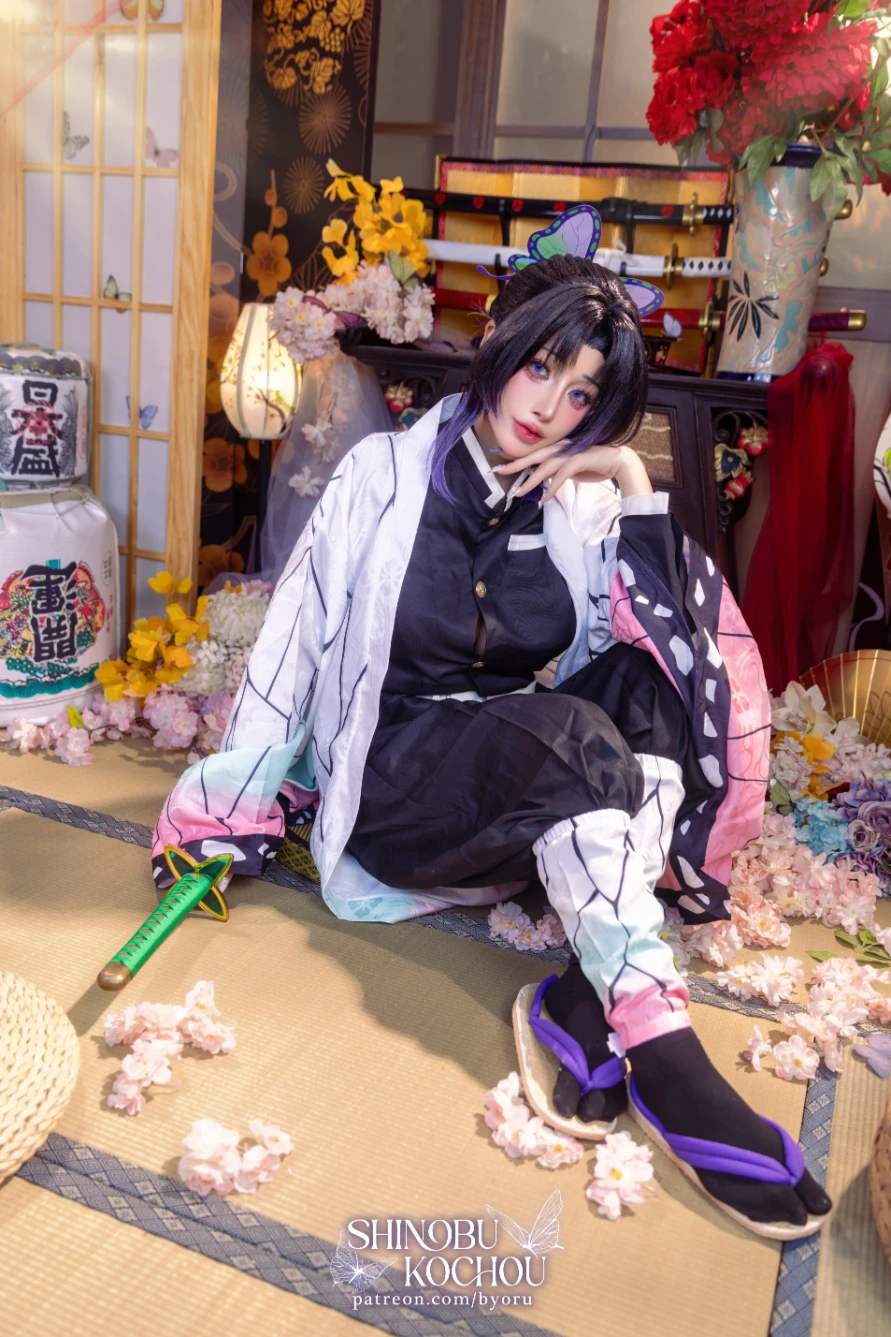 Byoru ビョル cosplay Shinobu Kocho Kimetsu No Yaiba 11