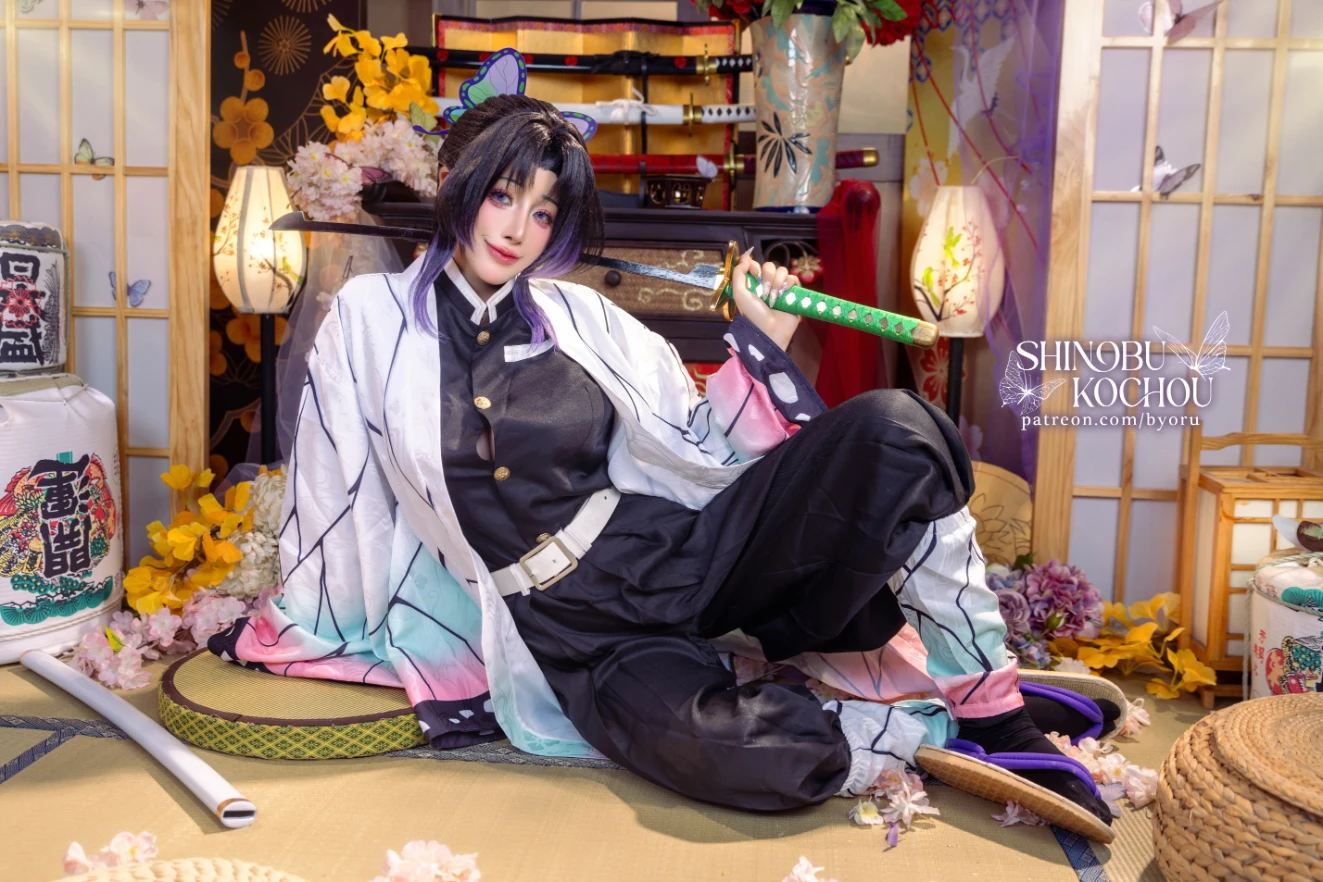 Byoru ビョル cosplay Shinobu Kocho Kimetsu No Yaiba 12