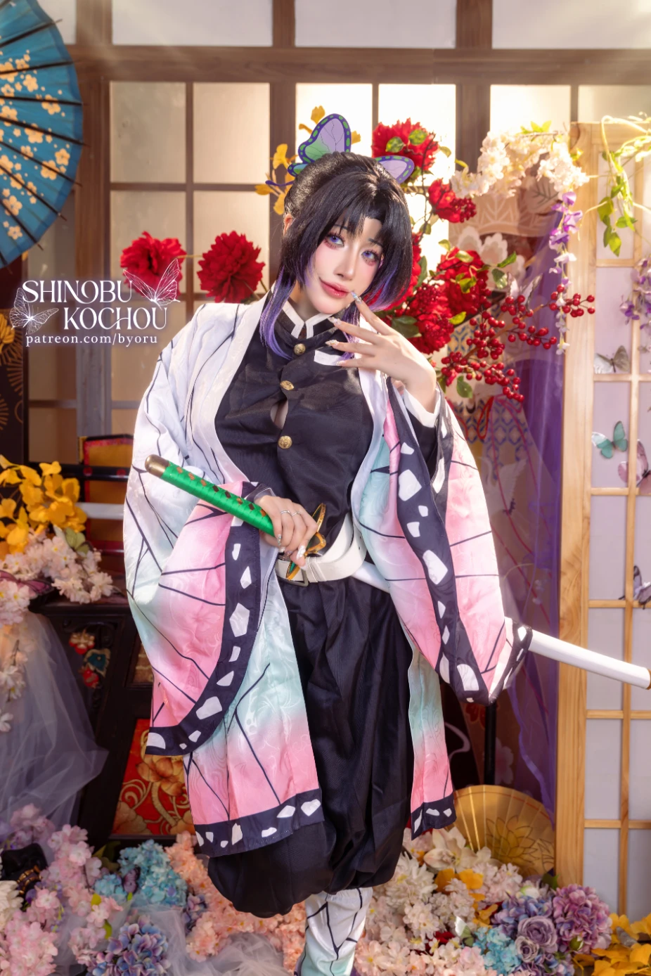 Byoru ビョル cosplay Shinobu Kocho Kimetsu No Yaiba 7