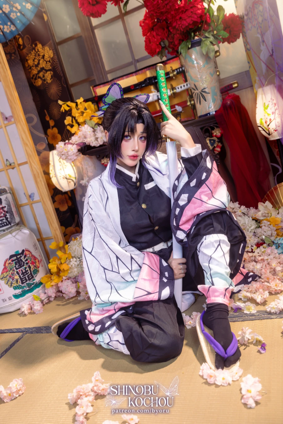 Byoru ビョル cosplay Shinobu Kocho Kimetsu No Yaiba 9