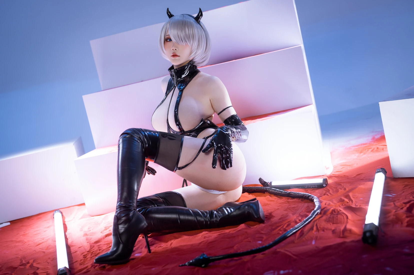 Hoshilily 星之迟迟 cosplay 2B NierAutomata Part 2 27