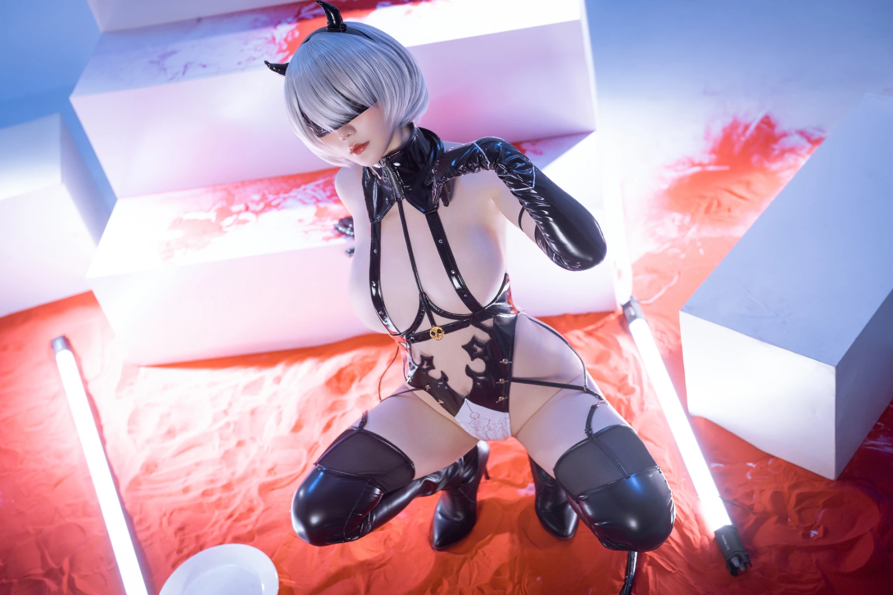 Hoshilily 星之迟迟 cosplay 2B NierAutomata Part 2 46