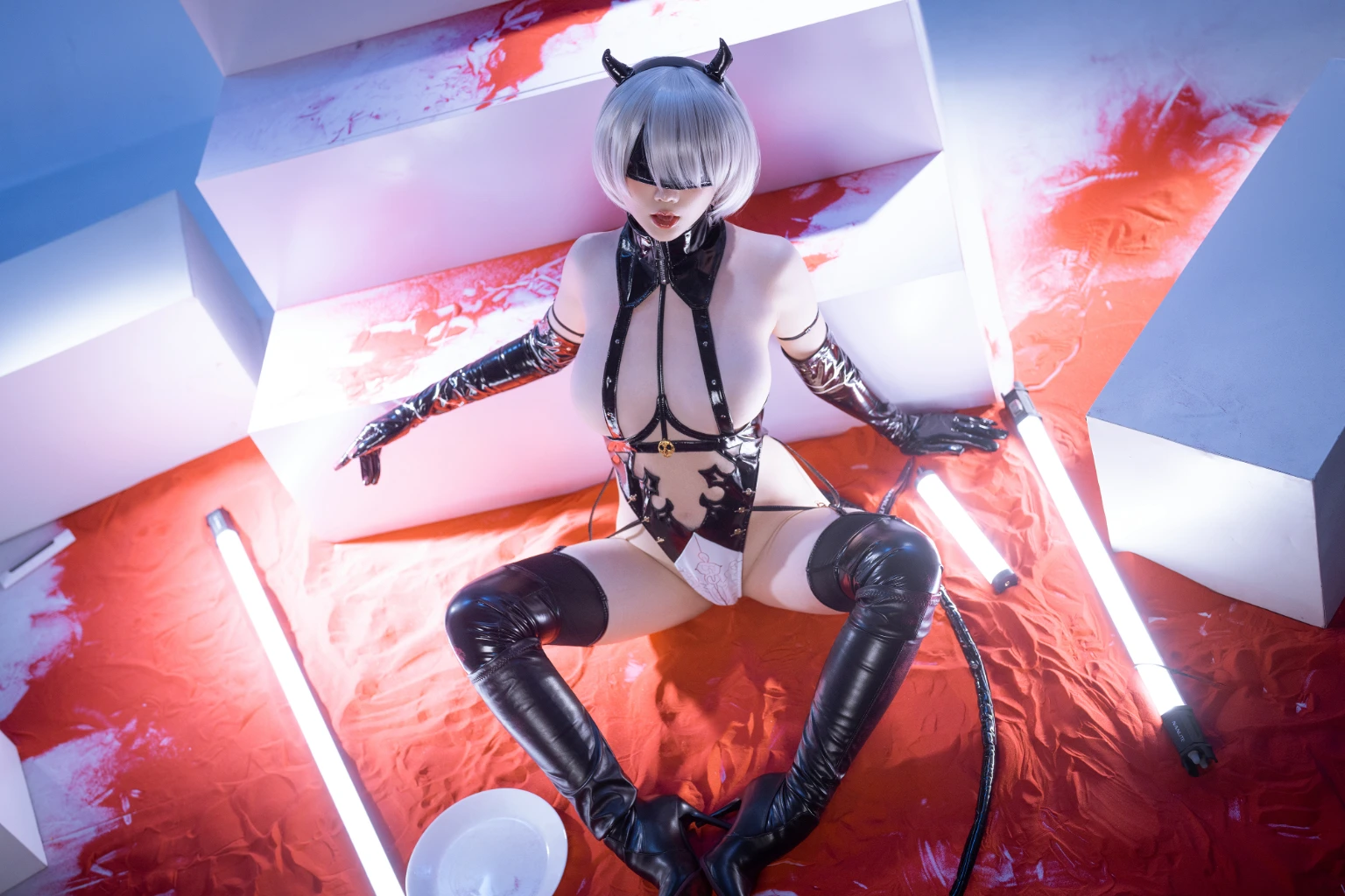 Hoshilily 星之迟迟 cosplay 2B NierAutomata Part 2 48