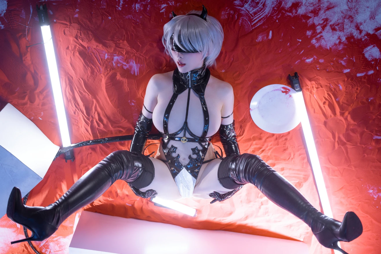 Hoshilily 星之迟迟 cosplay 2B NierAutomata Part 2 50