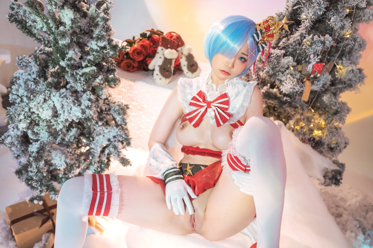 Nekokoyoshi 爆机少女喵小吉 cosplay Rem ReZero 16