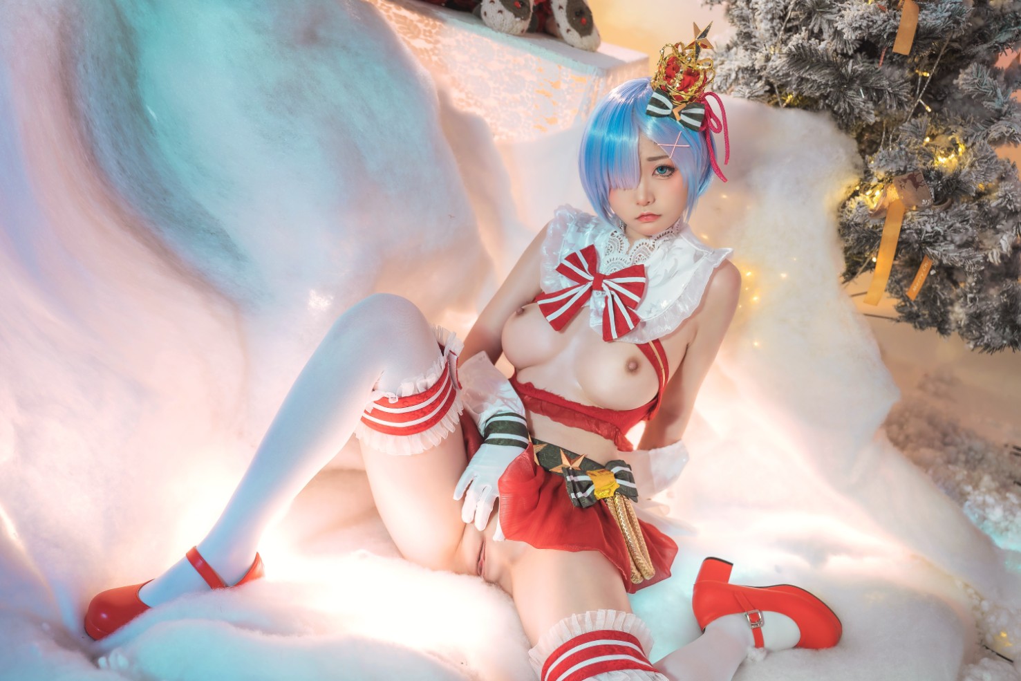 Nekokoyoshi 爆机少女喵小吉 cosplay Rem ReZero 21