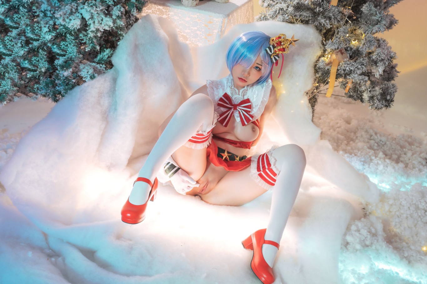 Nekokoyoshi 爆机少女喵小吉 cosplay Rem ReZero 24