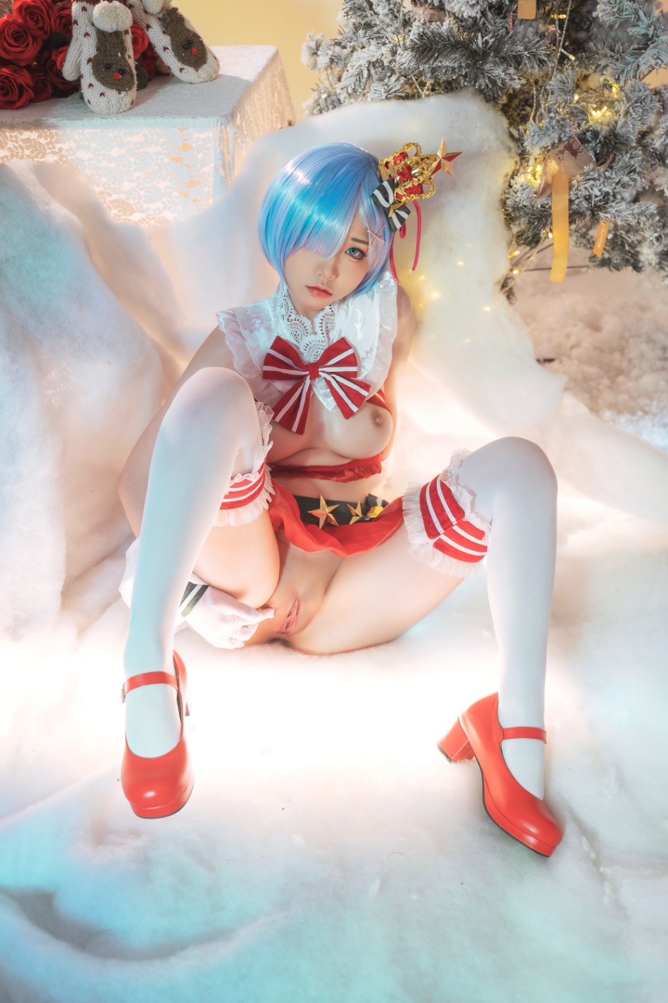 Nekokoyoshi 爆机少女喵小吉 cosplay Rem ReZero 25