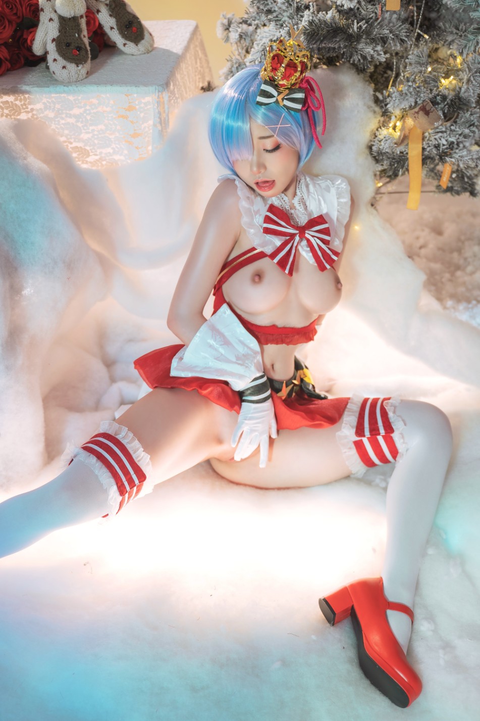 Nekokoyoshi 爆机少女喵小吉 cosplay Rem ReZero 29