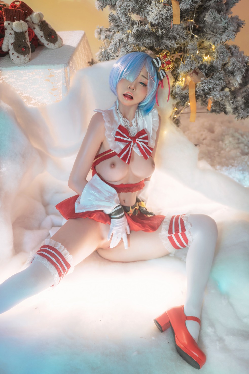 Nekokoyoshi 爆机少女喵小吉 cosplay Rem ReZero 30