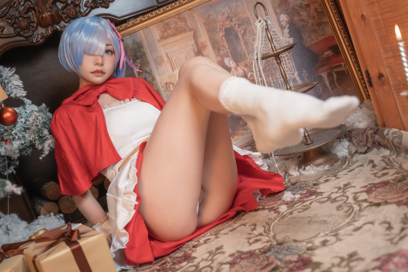 Nekokoyoshi 爆机少女喵小吉 cosplay Rem ReZero 45