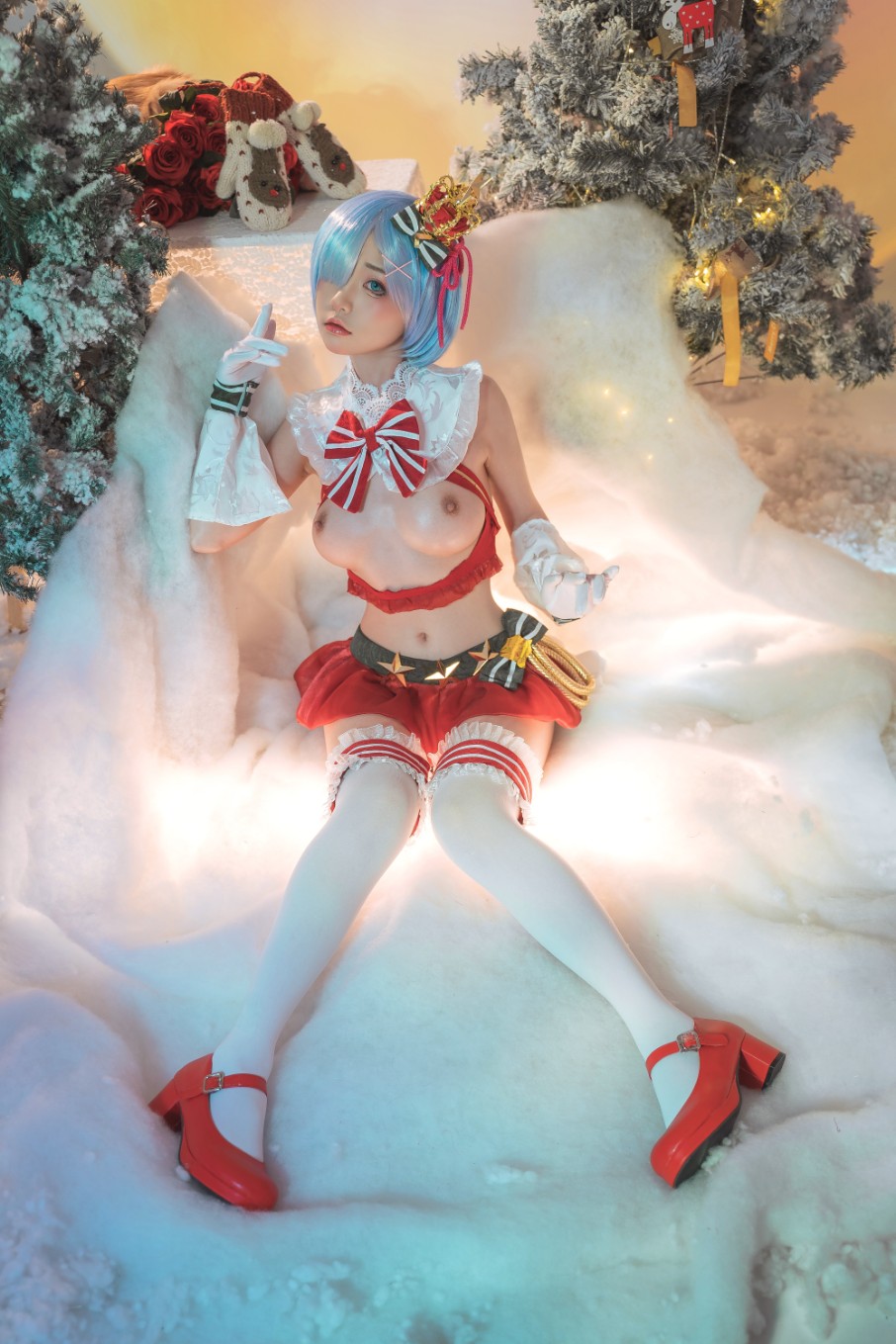 Nekokoyoshi 爆机少女喵小吉 cosplay Rem ReZero 28