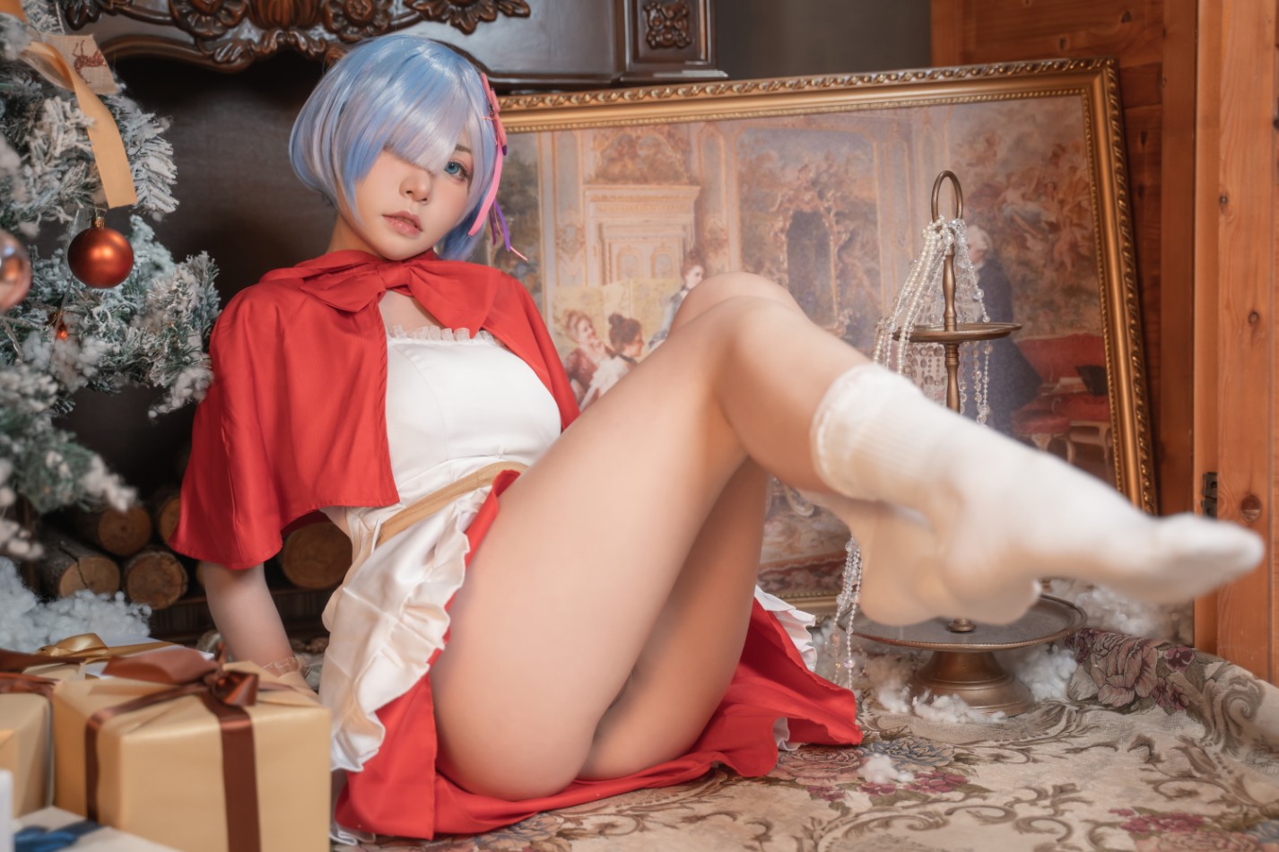 Nekokoyoshi 爆机少女喵小吉 cosplay Rem ReZero 46