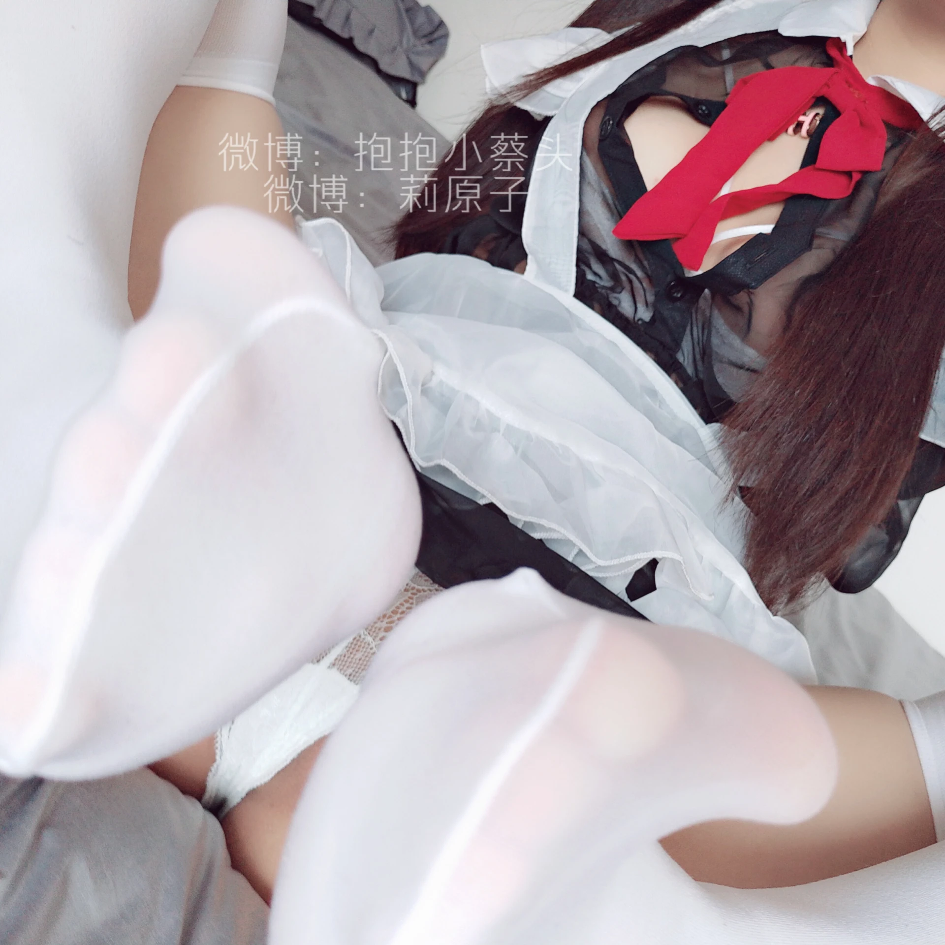 小蔡头喵喵喵 yuziqoq White Silk Transparent Maid 20